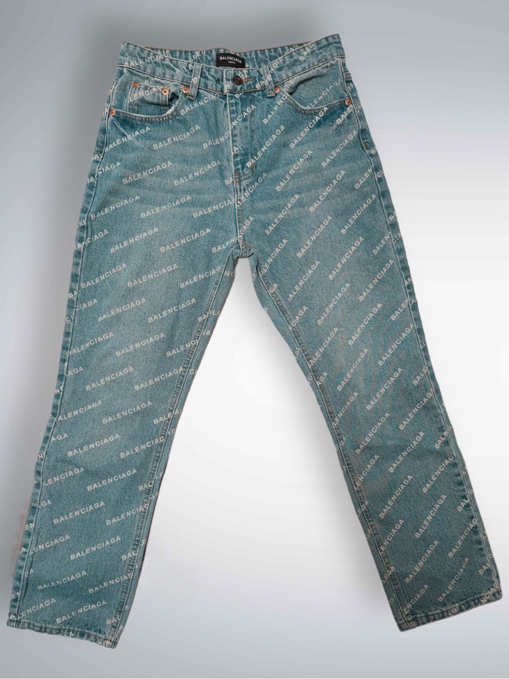 Balenciaga jeans Unifit All-Over Logo Straight Jeans